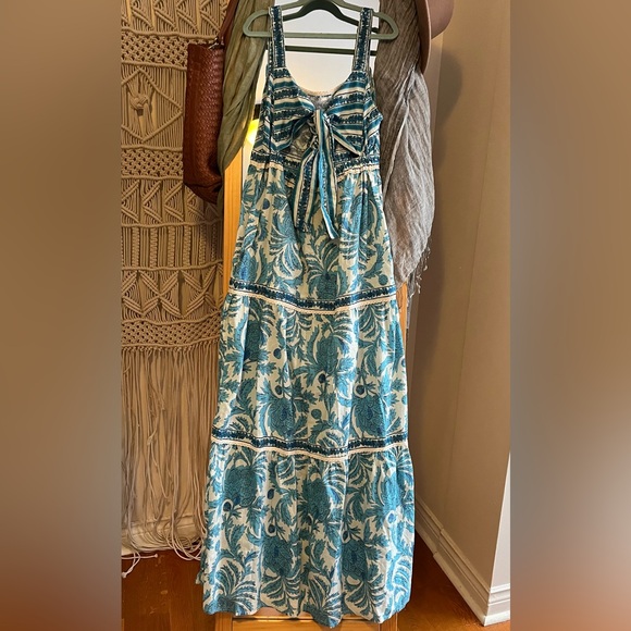 Joie Turquoise and White Maxi Dress. Size 4. Fits like xs/small - Picture 5 of 13